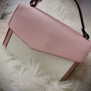 Elegant Pink and Cream Women's Handbag